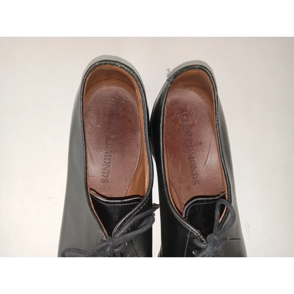 Allen Edmonds Mens Shoes Black Port Washington Delray Bench Welt Split Toe 12